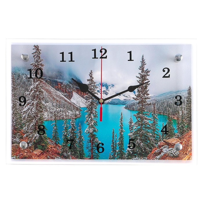 часы настенные серия природа природа 20х26 см Часы настенные, серия: Природа, Горное озеро, 20х30 см