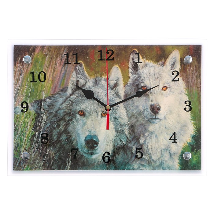 Часы настенные "Волки", 20х30 см