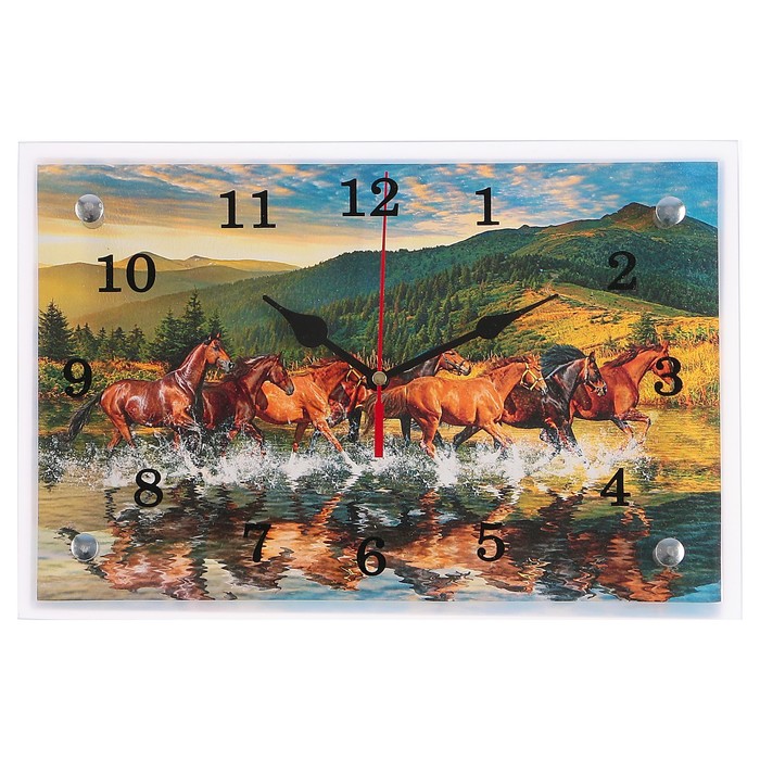 Часы настенные "Лошади", 20х30 см