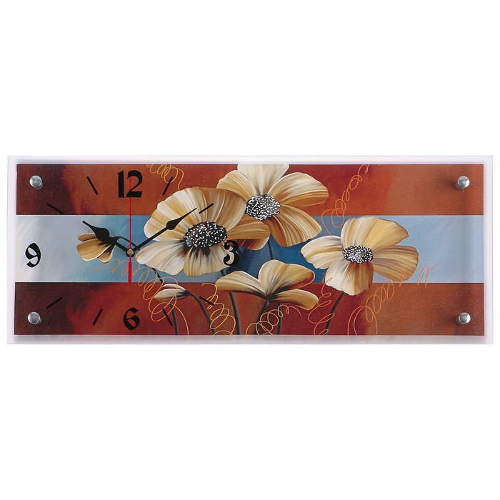 Часы настенные "Цветы", 20х50 см
