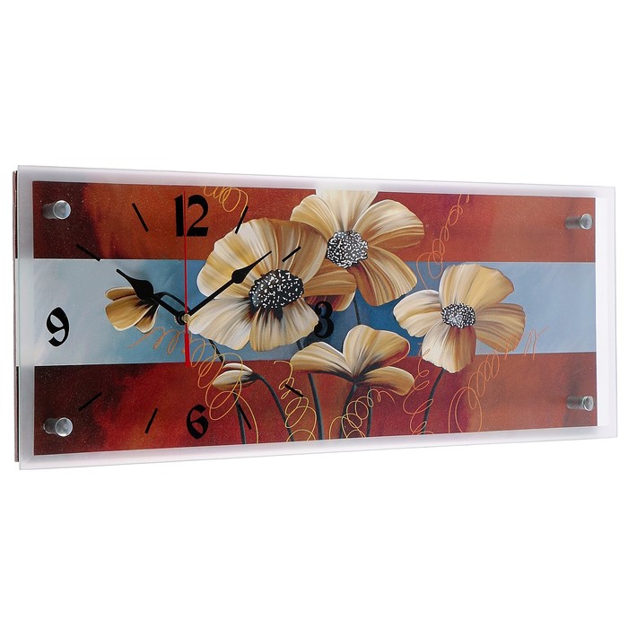 Часы настенные "Цветы", 20х50 см
