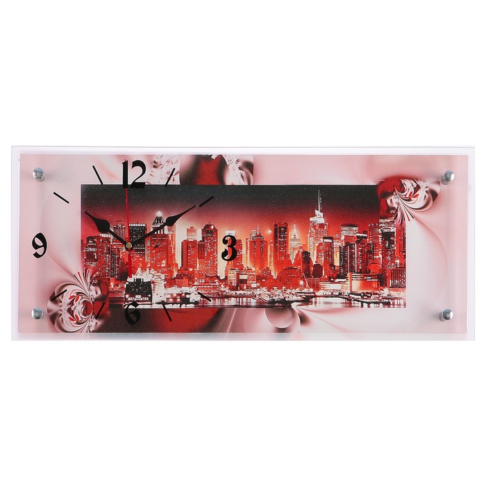 Часы настенные "Ночной город", 20х50 см