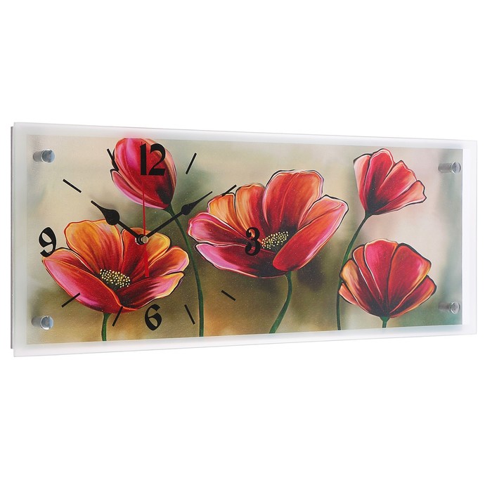 Часы настенные "Цветы", 20х50 см