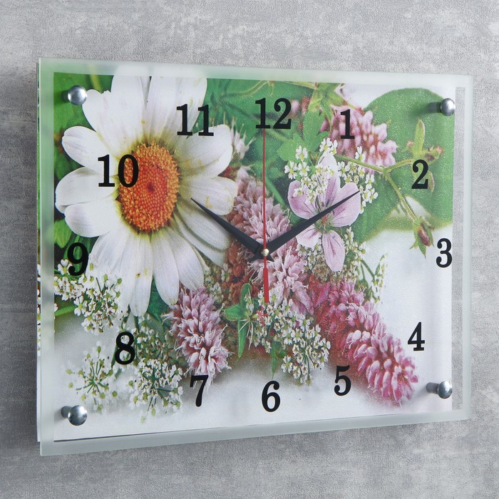 Часы настенные "Дачный букет", 30х40 см