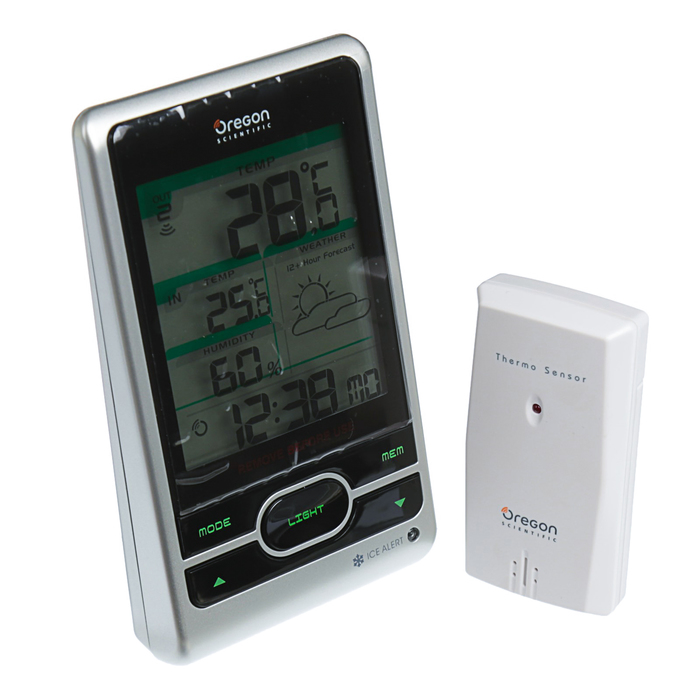 Метеостанция Oregon Scientific BAR206 TARGET, прогноз, влажность, радио-датчик, серый