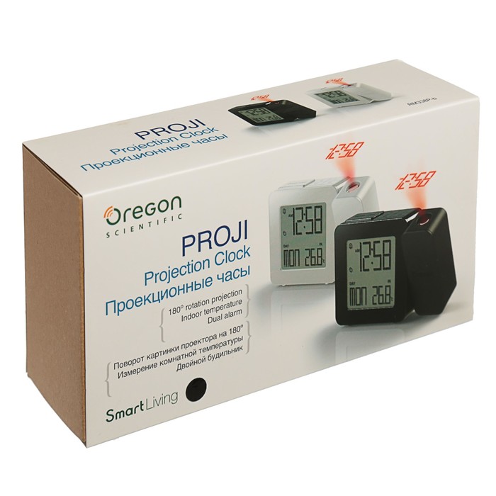 Часы проекционные Oregon Scientific RM338P-b PROJI, цифровые, черные