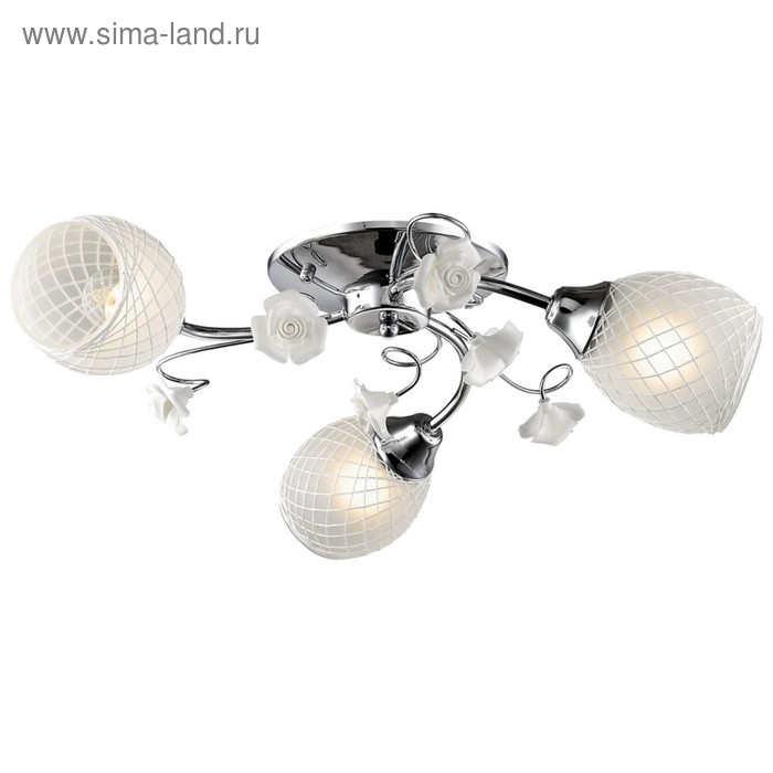 

Люстра «Лоренза» 3x60Вт E27 хром, белый 58x58x18см