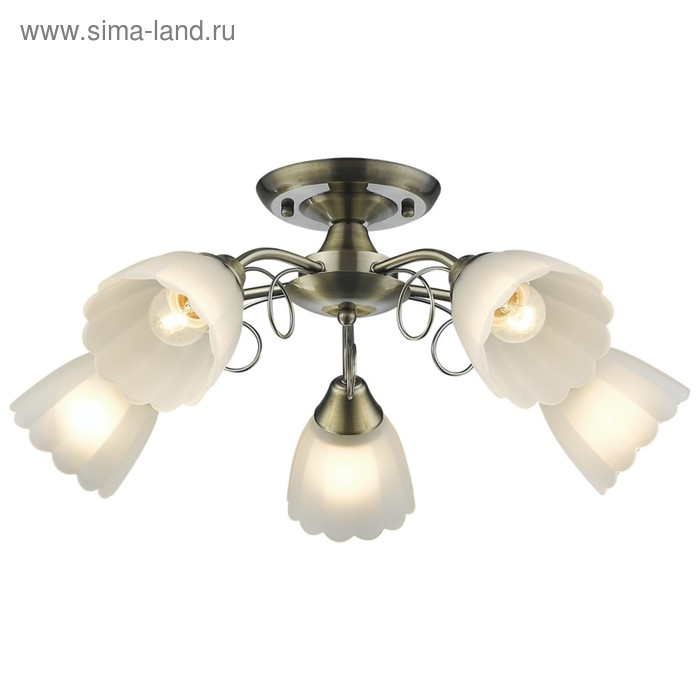 

Люстра «Серафина» 5x60Вт E27 бронза 56x56x23,5см