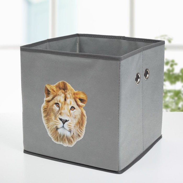 Короб для хранения 30х30х30 см "Зоопарк" цвет МИКС