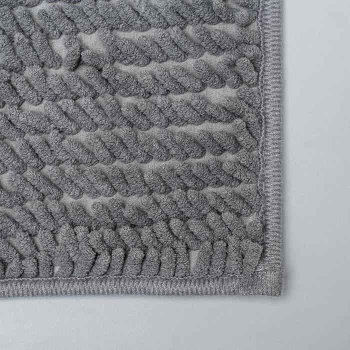 Коврик Доляна «Букли длинные», 49×75,5 см, цвет серый