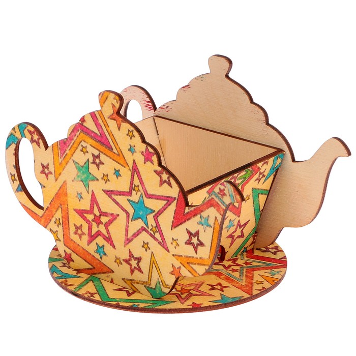 Чайный домик "Чайничек со звёздами" 15х8,5х10см