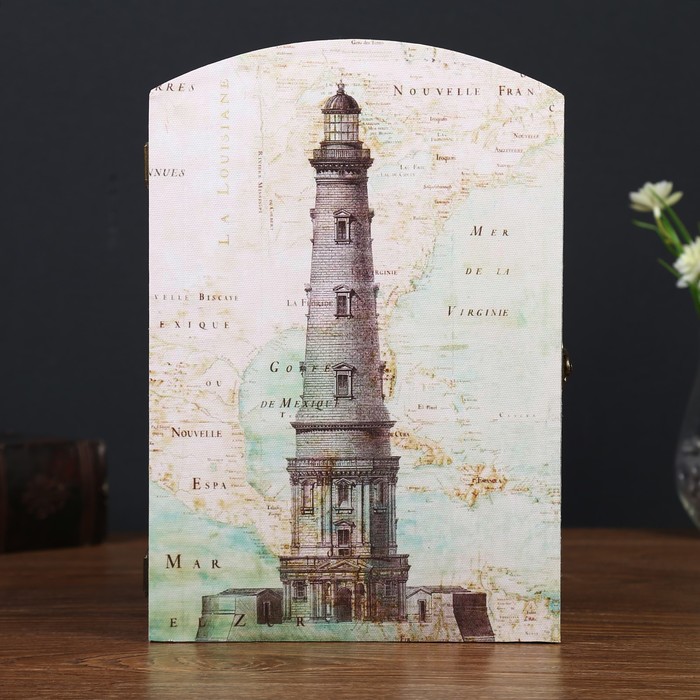 Ключница дерево 6 крючков "Маяк" 29х20х6,8 см