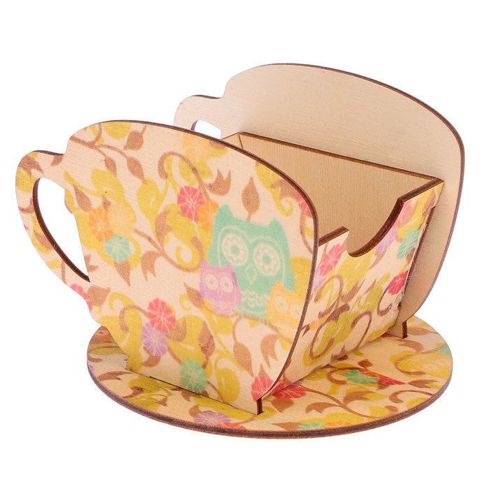 Чайный домик "Чашка с совами" 8х8,5х9см