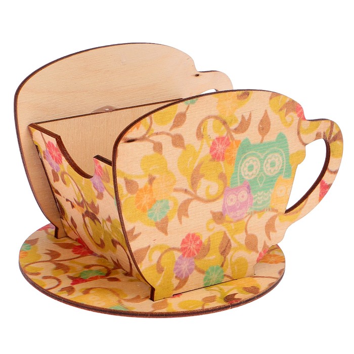 Чайный домик "Чашка с совами" 8х8,5х9см
