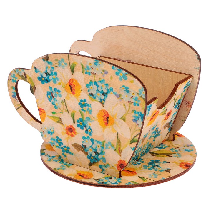 Чайный домик "Чашка с нарциссами" 8х8,5х9см