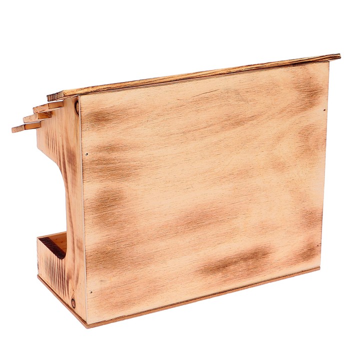 Кормушка "Тент" деревянная, экзотик, 11х24х19см