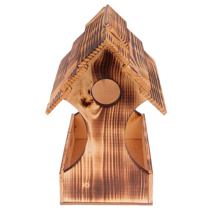 Кормушка "Беседка" деревянная, экзотик, 11х24х19см