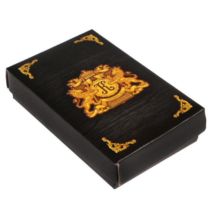 Зажигалка с крышкой, бензин, картинка карманные часы, латунь, 4х5.5 см