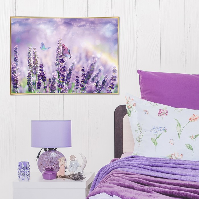 Постер А4 интерьерный «Лавандовое поле», 29 х 21 см