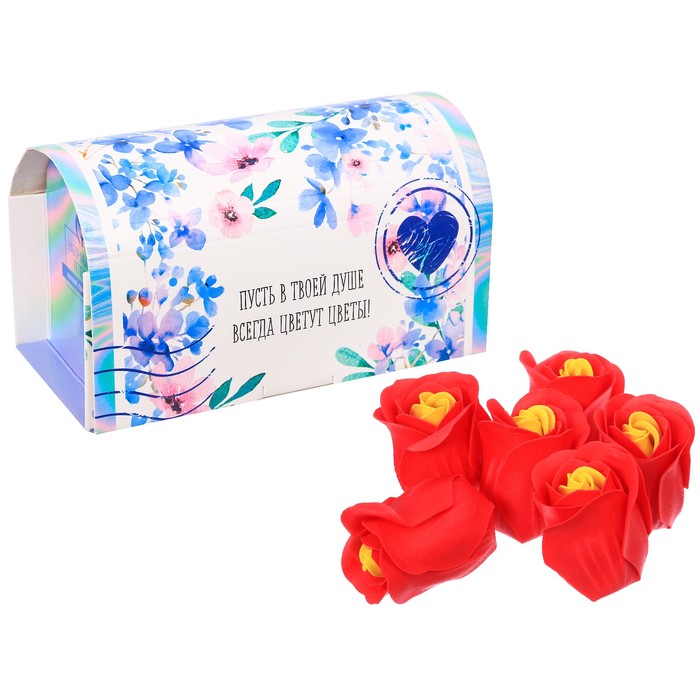 Мыльные лепестки "Пусть в твоей душе всегда цветут цветы", 6 шт.