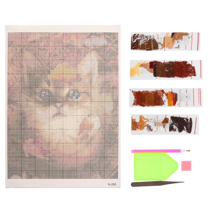 фото Алмазная мозаика «в осенних листьях», 29 цветов milato