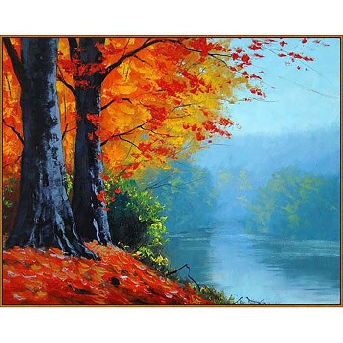 Алмазная мозаика "Утренняя прохлада", 22 цвета