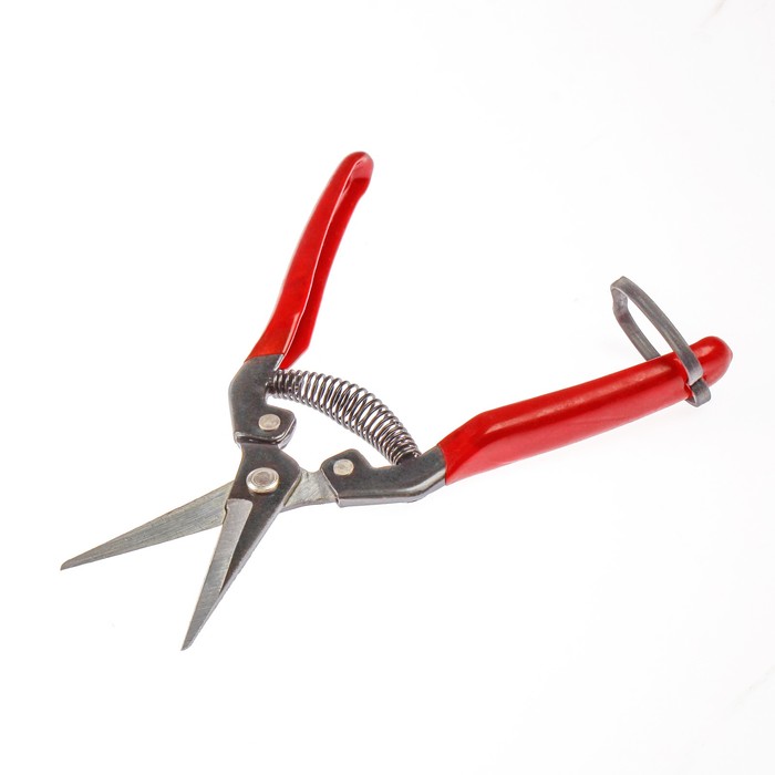 Секатор плоскостной, 8" (20 см), металлические ручки