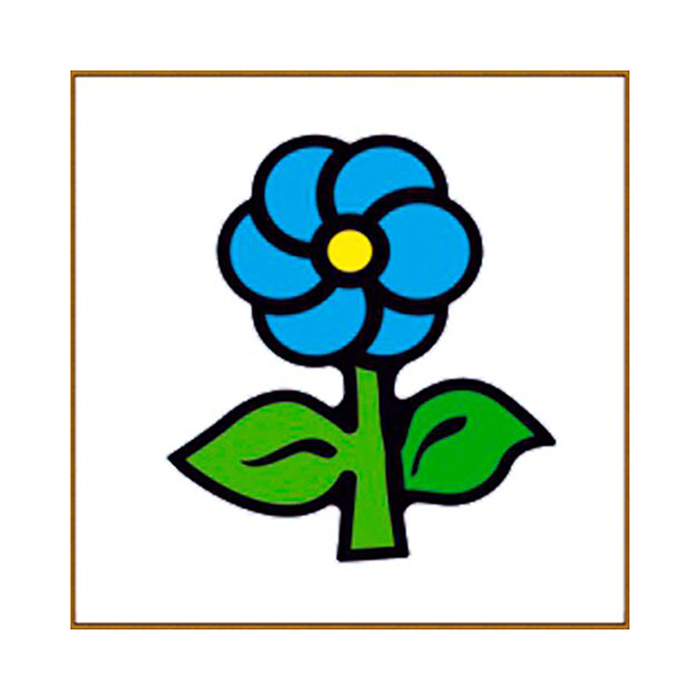 Мозаика на магните "Голубой цветочек", 15 цветов