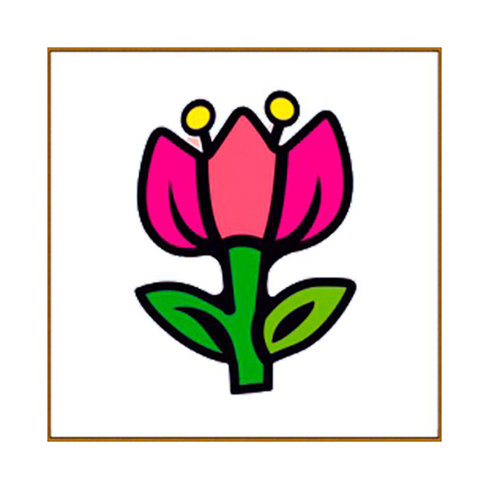 Мозаика на магните "Лиловый цветочек", 14 цветов