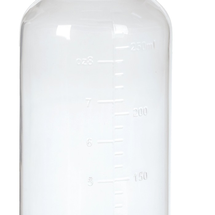 Бутылочка для кормления детская классическая, 250 мл, от 0 мес., цвет синий