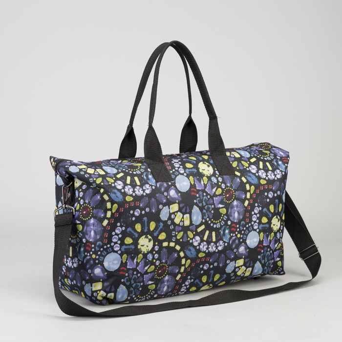 Сумка дорожная «Камни», 1 отдел на молнии, наружный карман, цвет синий