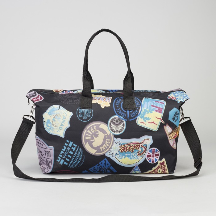 Сумка дорожная «Марки», 1 отдел на молнии, наружный карман