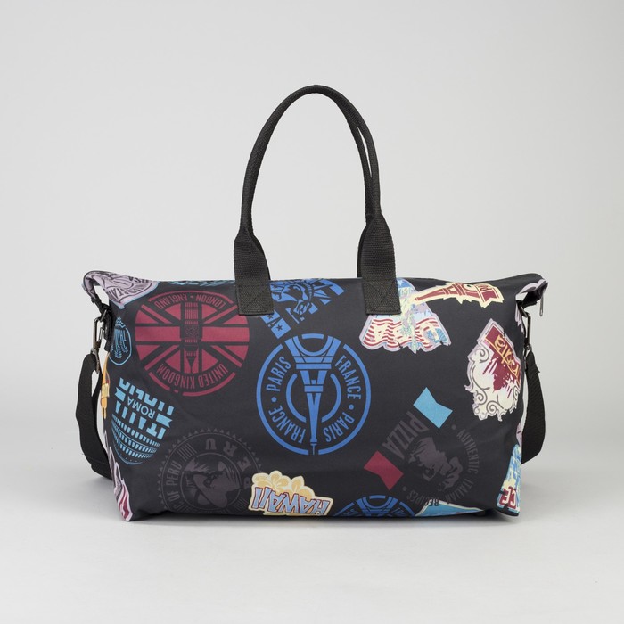 Сумка дорожная «Марки», 1 отдел на молнии, наружный карман