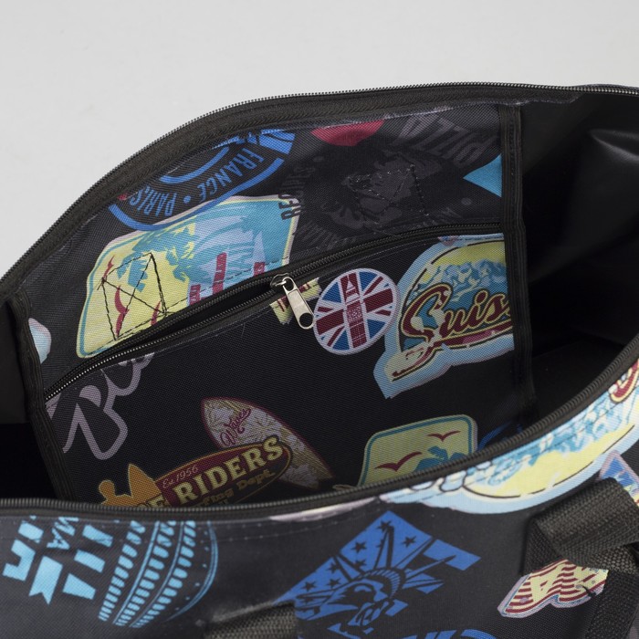 Сумка дорожная «Марки», 1 отдел на молнии, наружный карман