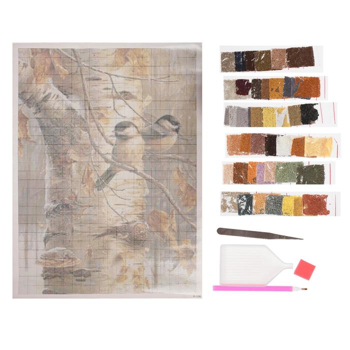 фото Алмазная мозаика «воробьи», 45 цветов milato