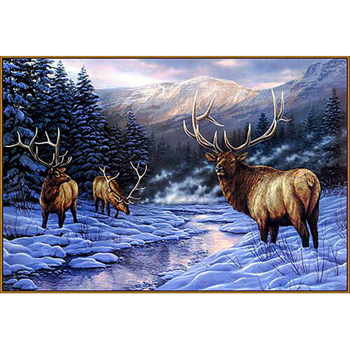 Алмазная мозаика "Олени", 42 цвета