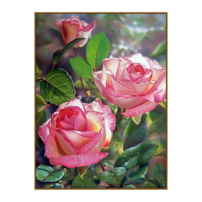 Алмазная мозаика "Королева сада", 34 цвета