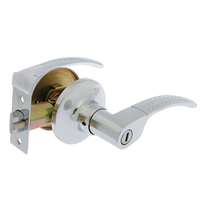 Защелка 2102, с фиксатором, цвет хром