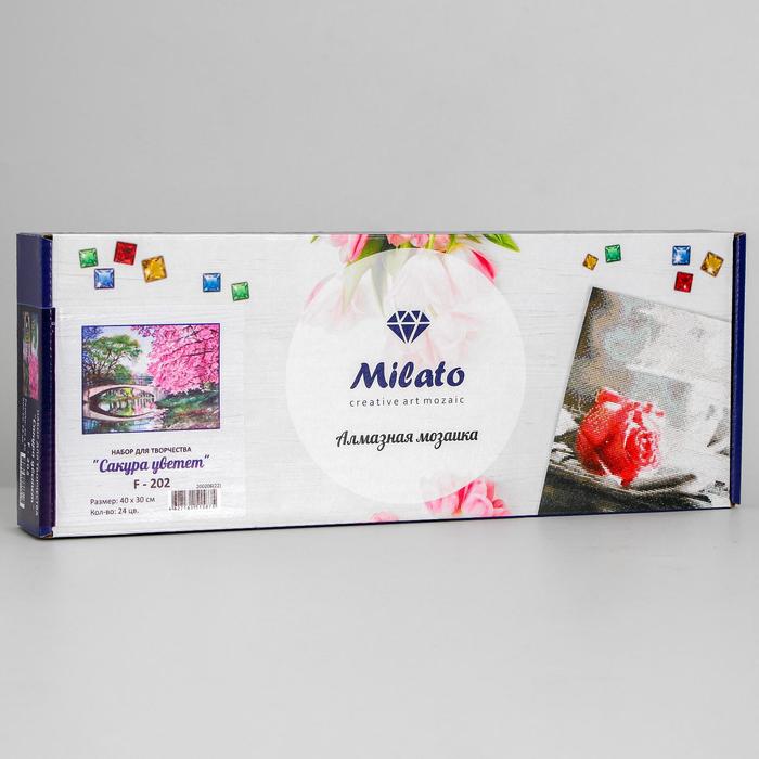 Алмазная мозаика "Сакура цветет", 24 цвета