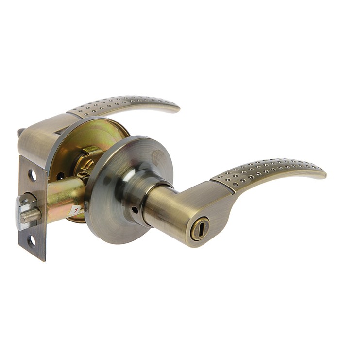 Защелка 2102, с фиксатором, цвет бронза