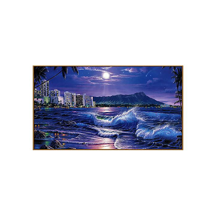 Алмазная мозаика "Ночное побережье", 36 цветов