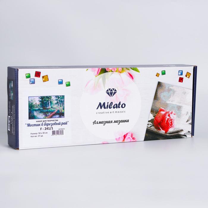 Алмазная мозаика "Мостик в берёзовый рай", 37 цветов