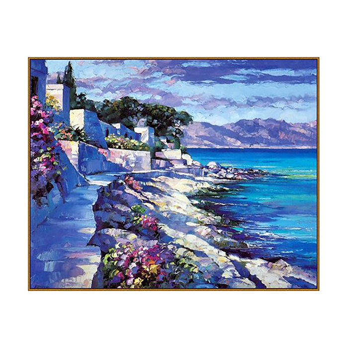 Алмазная мозаика "Лазурный берег", 39 цветов