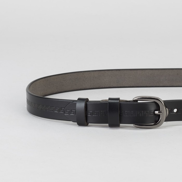 Ремень женский, пряжка тёмный металл, ширина - 2 см, цвет чёрный