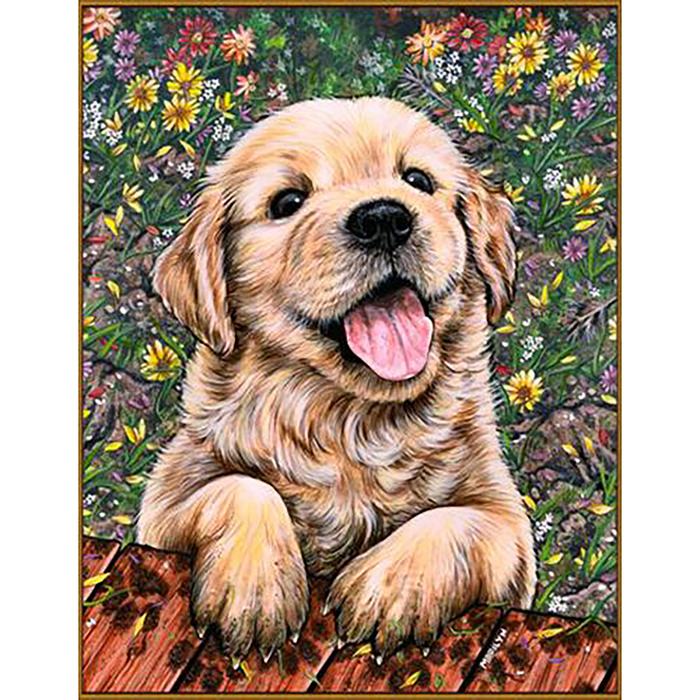 Алмазная мозаика "Лучший друг", 35 цветов