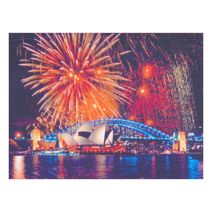 Алмазная мозаика "Салют в Сиднее", 33 цвета
