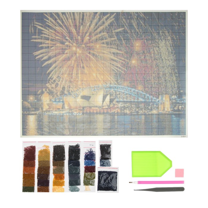 Алмазная мозаика "Салют в Сиднее", 33 цвета