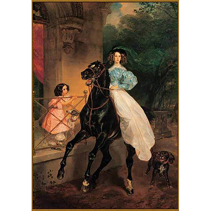 Алмазная мозаика "Всадница", 39 цветов