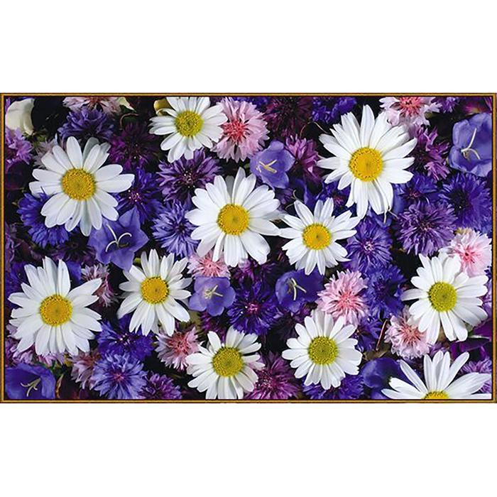 Алмазная мозаика "Цветочный микс", 31 цвет