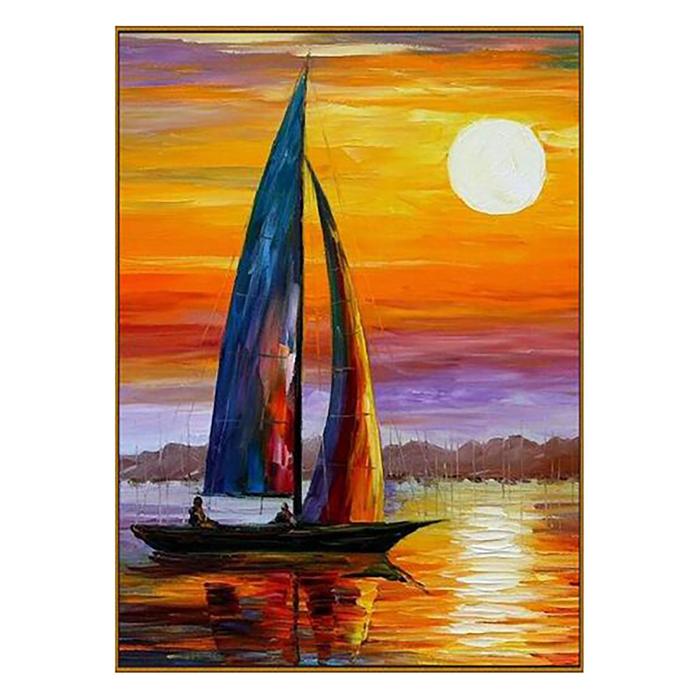 Алмазная мозаика "Под парусом", 19 цветов